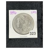 1896 UNC Morgan Silver Dollar Coin
