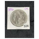 1886 UNC Morgan Silver Dollar Coin