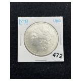 1879 UNC Morgan Silver Dollar Coin