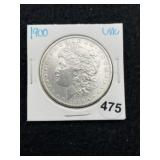 1900 UNC Morgan Silver Dollar Coin