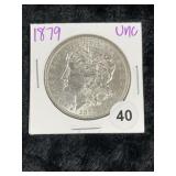 1879 UNC Morgan Silver Dollar Coin