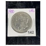 1900 UNC Morgan Silver Dollar Coin