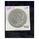 1890 O UNC Morgan Silver Dollar Coin