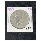1885 UNC Morgan Silver Dollar Coin