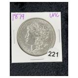 1879 UNC Morgan Silver Dollar Coin