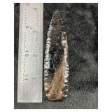 Obsidian Dovetail Indian Artifact Arrowhead