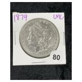 1879 UNC Morgan Silver Dollar Coin