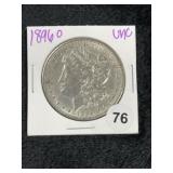 1896 O UNC Morgan Silver Dollar Coin