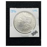 1896 UNC Morgan Silver Dollar Coin