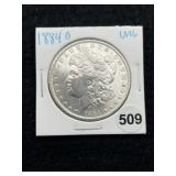1884 O UNC Morgan Silver Dollar Coin