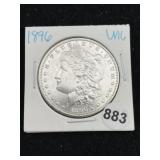 1896 UNC Morgan Silver Dollar Coin