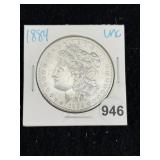 1884 UNC Morgan Silver Dollar Coin