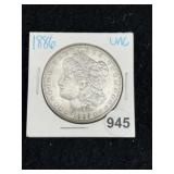 1886 UNC Morgan Silver Dollar Coin