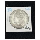 1888 UNC Morgan Silver Dollar Coin