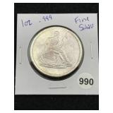 1 Ounce .999 Fine Silver Round Coin