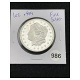 1 Ounce .999 Fine Silver Round Coin