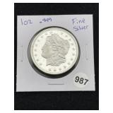 1 Ounce .999 Fine Silver Round Coin