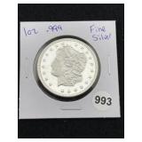 1 Ounce .999 Fine Silver Round Coin
