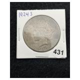 1924 S Peace Silver Dollar Coin