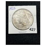 1922 Peace Silver Dollar Coin
