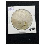 1922 Peace Silver Dollar Coin