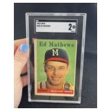 1958 Topps Ed Mathews Baseball Card