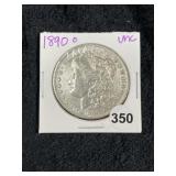 1890 O UNC Morgan Silver Dollar Coin