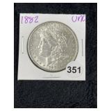 1882 UNC Morgan Silver Dollar Coin