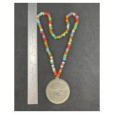 Jefferson Presidential Peace Medal with Trade Bead