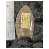 Folsom Indian Artifact Arrowhead
