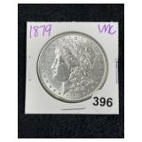 1879 UNC Morgan Silver Dollar Coin