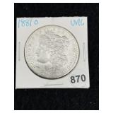 1881 O UNC Morgan Silver Dollar Coin