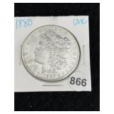 1880 UNC Morgan Silver Dollar Coin