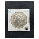 1882 UNC Morgan Silver Dollar Coin