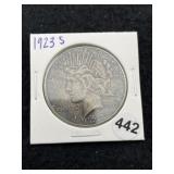 1923 S Peace Silver Dollar Coin