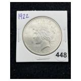 1922 Peace Silver Dollar Coin