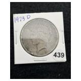 1923 D Peace Silver Dollar Coin
