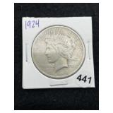 1924 Peace Silver Dollar Coin