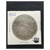 1922 Peace Silver Dollar Coin