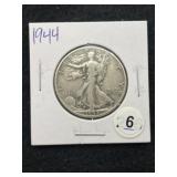 1944 Walking Liberty Half Dollar Silver Coin