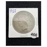 1922 Peace Silver Dollar Coin
