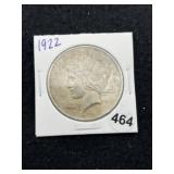 1922 Peace Silver Dollar Coin