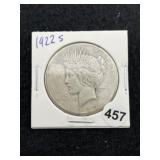 1922 S Peace Silver Dollar Coin