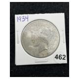 1934 Peace Silver Dollar Coin