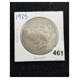 1925 Peace Silver Dollar Coin