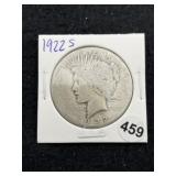 1922 S Peace Silver Dollar Coin