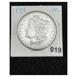 1889 UNC Morgan Silver Dollar Coin