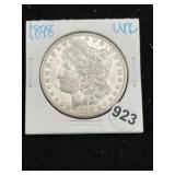 1898 UNC Morgan Silver Dollar Coin
