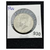 1966 Kennedy Half Dollar Silver Coin