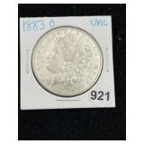 1883 O UNC Morgan Silver Dollar Coin